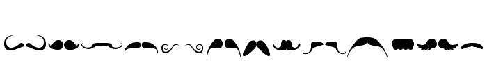 mustache Font LOWERCASE