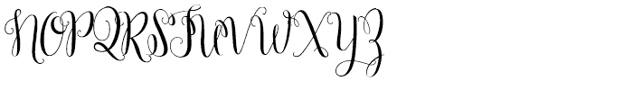 Mulberry Script Regular Font UPPERCASE