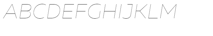 Muller Hairline Italic Font UPPERCASE