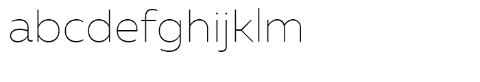 Muller Thin Font LOWERCASE