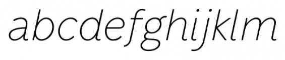 Mucho Sans Thin Italic Font LOWERCASE