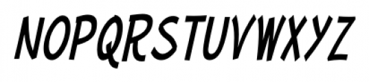 Mufferaw Condensed Italic Font LOWERCASE