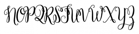 Mulberry Script Bold Font UPPERCASE