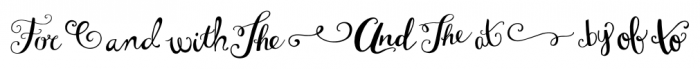 Mulberry Script Extras Font UPPERCASE