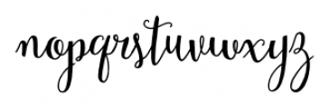 Mulberry Script Pro Bold Font LOWERCASE