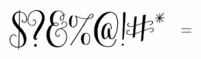 Mulberry Script Regular Font OTHER CHARS