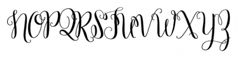 Mulberry Script Regular Font UPPERCASE