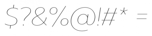 Muller Hairline Italic Font OTHER CHARS