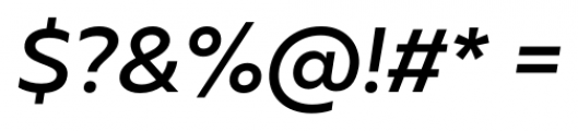 Muller Medium Italic Font OTHER CHARS