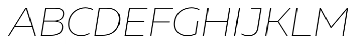 Muller Thin Italic Font UPPERCASE