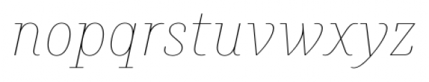 Muriza Hairline Italic Font LOWERCASE