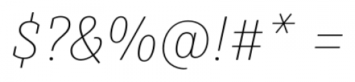 Muriza Thin Italic Font OTHER CHARS