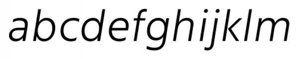 Mute Light Italic Font LOWERCASE