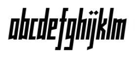 Muzarela Condensed Bold Italic Font LOWERCASE