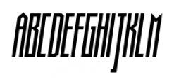 Muzarela Condensed Italic Font UPPERCASE