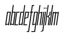 Muzarela Condensed Light Italic Font LOWERCASE