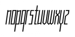 Muzarela Condensed Light Italic Font LOWERCASE
