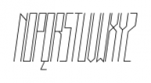 Muzarela Condensed Thin Italic Font UPPERCASE