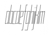 Muzarela Condensed Thin Italic Font LOWERCASE