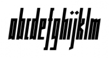 Muzarela Extra-condensed Bold Italic Font LOWERCASE