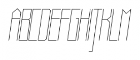 Muzarela Semi-condensed Thin Italic Font UPPERCASE
