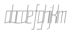 Muzarela Semi-condensed Thin Italic Font LOWERCASE