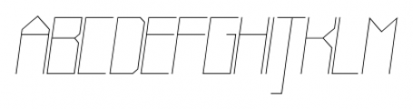Muzarela Semi-expanded Thin Italic Font UPPERCASE