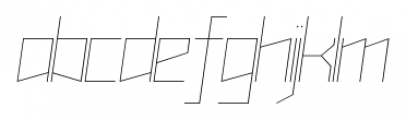 Muzarela Semi-expanded Thin Italic Font LOWERCASE