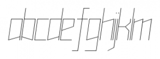 Muzarela Thin Italic Font LOWERCASE