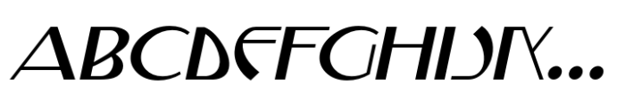 Mucha Nouveau JNL Oblique Font UPPERCASE