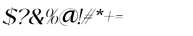 Mucks Oblique Font OTHER CHARS