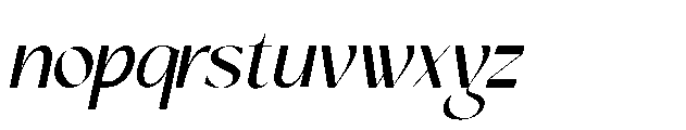 Mucks Oblique Font LOWERCASE