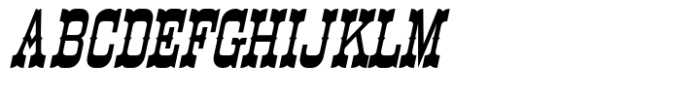 Mud Creek JNL Oblique Font UPPERCASE