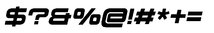 Mugen Grotesk Bold Italic Font OTHER CHARS