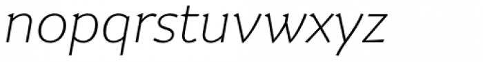 Muirne Light Italic Font LOWERCASE