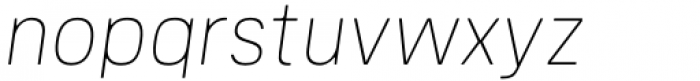 Mula Rounded Slim Thin Italic Font LOWERCASE