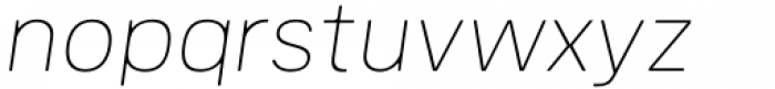 Mula Rounded Thin Italic Font LOWERCASE
