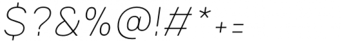 Mula Thin Italic Font OTHER CHARS
