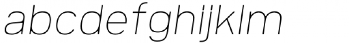 Mula Thin Italic Font LOWERCASE
