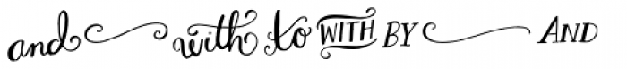 Mulberry Script Extras Font LOWERCASE
