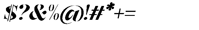 Mulich Black Slanted Font OTHER CHARS