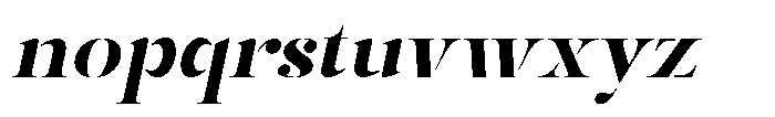 Mulich Black Slanted Font LOWERCASE
