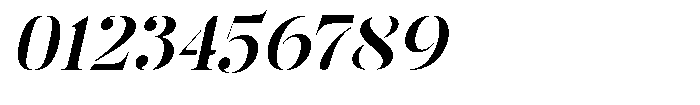 Mulich Bold Slanted Font OTHER CHARS