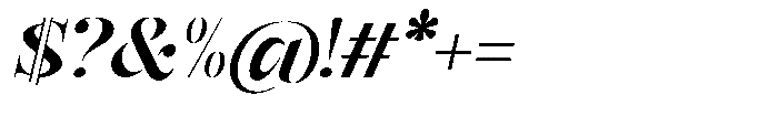 Mulich Bold Slanted Font OTHER CHARS