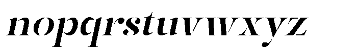 Mulich Bold Slanted Font LOWERCASE
