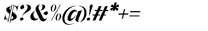 Mulich Extra Bold Slanted Font OTHER CHARS