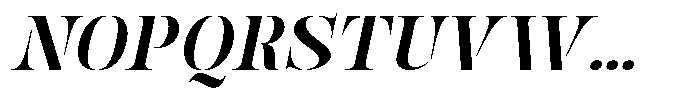 Mulich Extra Bold Slanted Font UPPERCASE