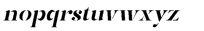 Mulich Extra Bold Slanted Font LOWERCASE