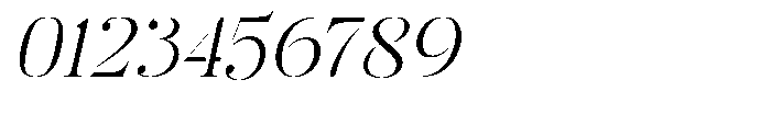 Mulich Extra Light Slanted Font OTHER CHARS