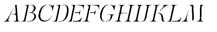 Mulich Extra Light Slanted Font UPPERCASE